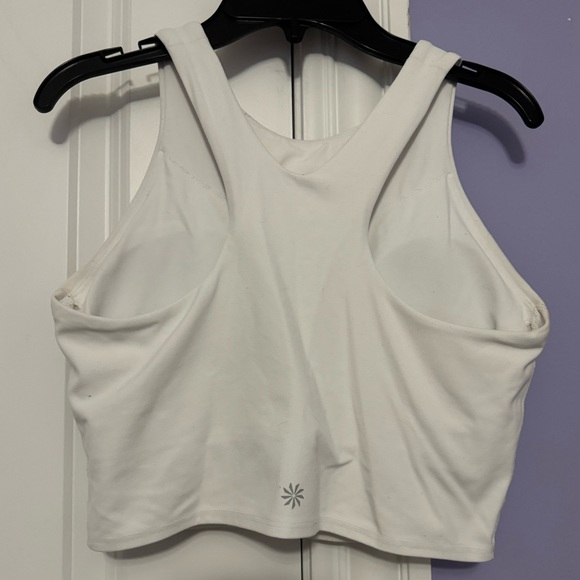 SOLD🤍ATHLETA White Halter Crop Top - Picture 3 of 5